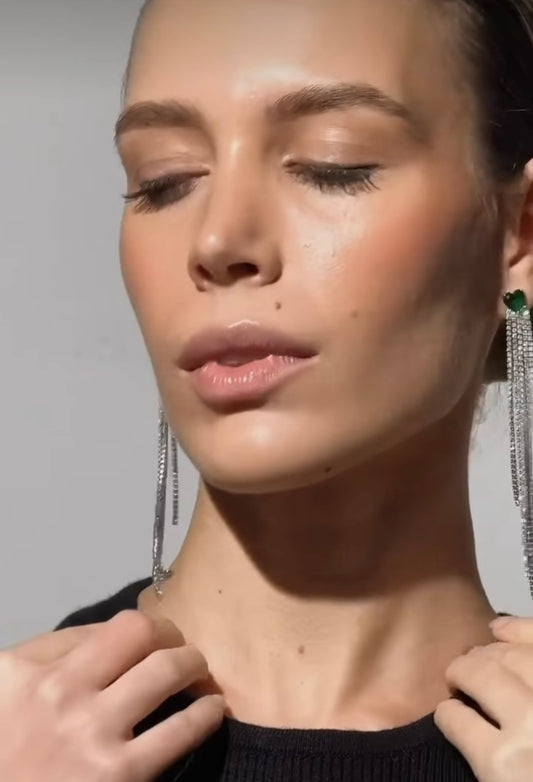 Emerald Heart Earrings